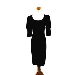Timeless Joseph Ribkoff Fitted Black Dress with 3/4 Sleeve Size 10